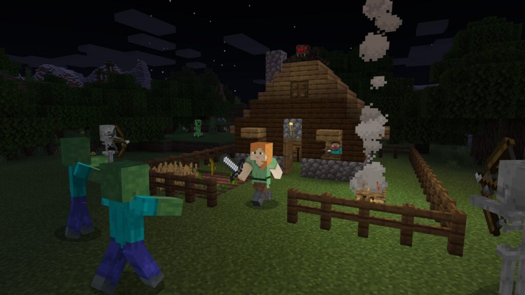 Minecraft gameplay screenshot for How to Cure a Zombie Villager Safely in Minecraft