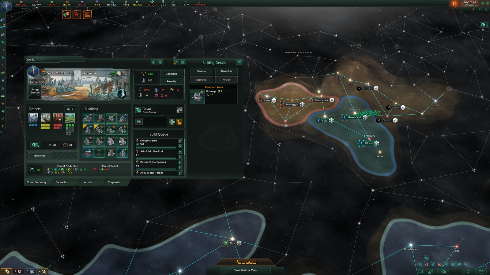 Stellaris gameplay screenshot for Stellaris 4.5 Cygnus Makes Old Saves a Decision, Not a Default