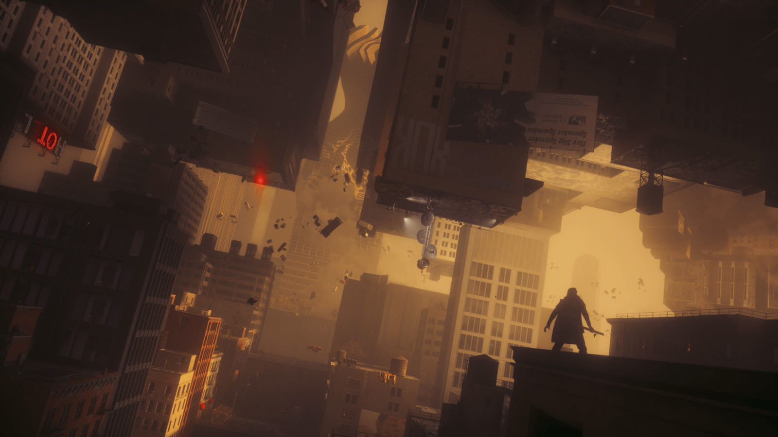Dylan Faden stands in Control Resonant’s distorted Manhattan