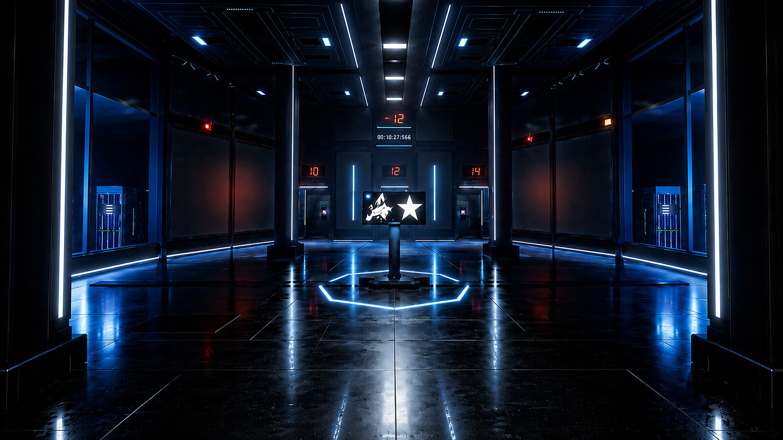 IN and OUT puzzle room environment