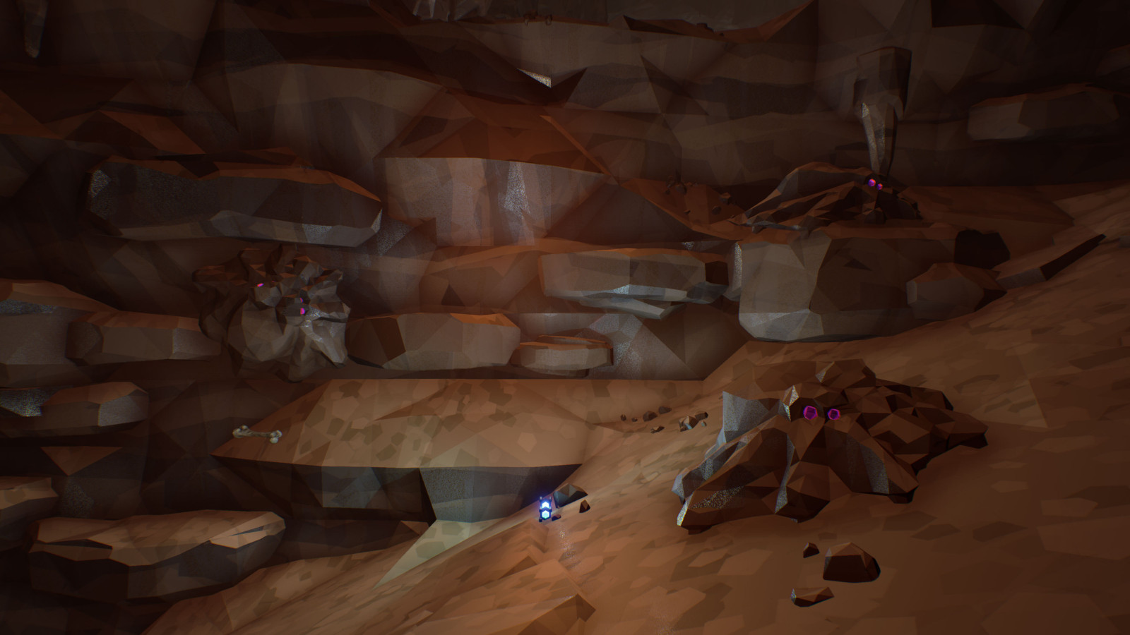 Deep Rock Galactic miners encounter Kadoc Inkers in a cave