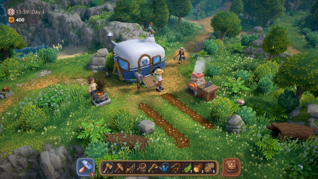 Luma Island gameplay screenshot showing the cozy farming and adventure world