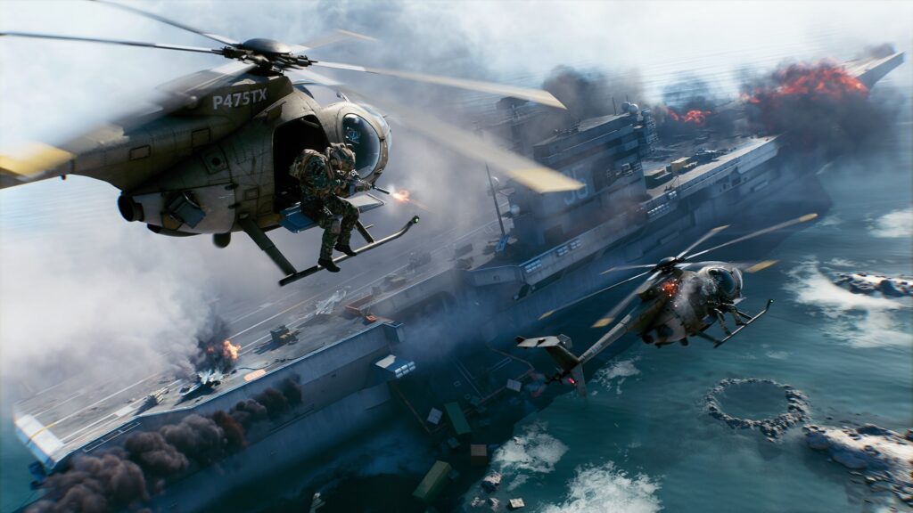 Battlefield 6 REDSEC battle royale gameplay screenshot showing soldiers in combat