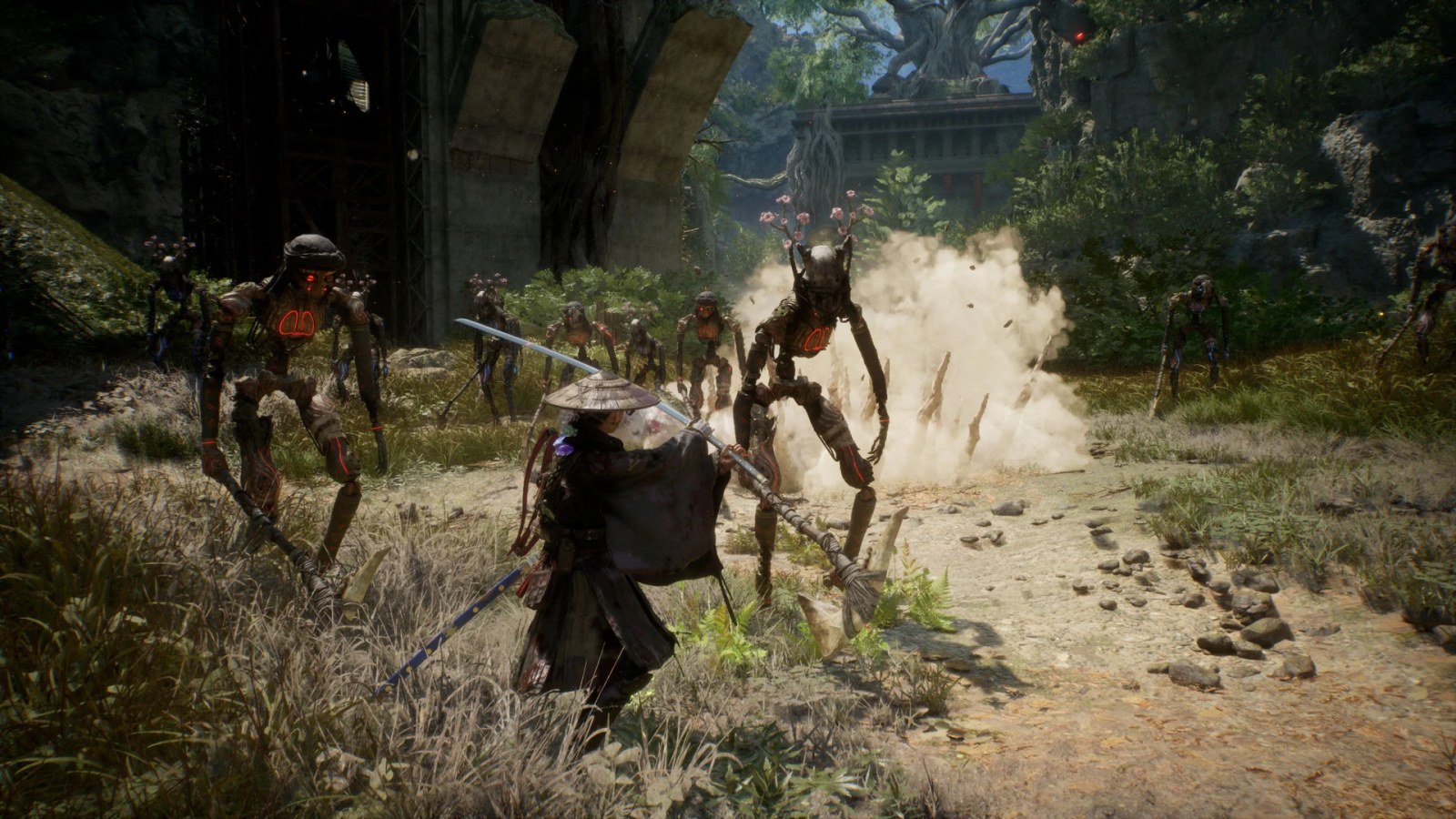 Beast of Reincarnation gameplay screenshot featuring Emma and her wolf companion Koo