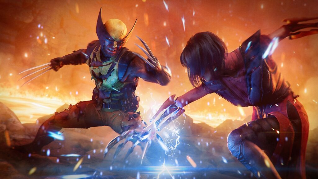 Wolverine and Lady Deathstrike fight in an official Marvel’s Wolverine gameplay screenshot.