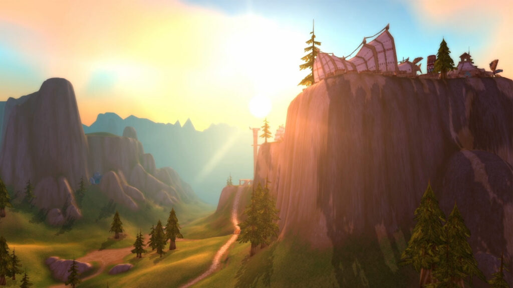 A view across Mulgore in World of Warcraft: Forever
