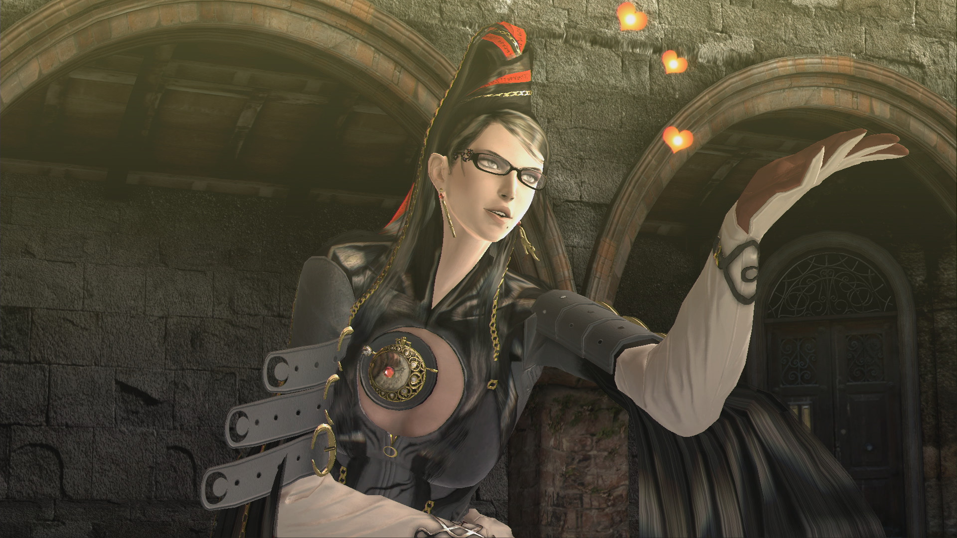 Bayonetta fights an angelic enemy in an official gameplay screenshot