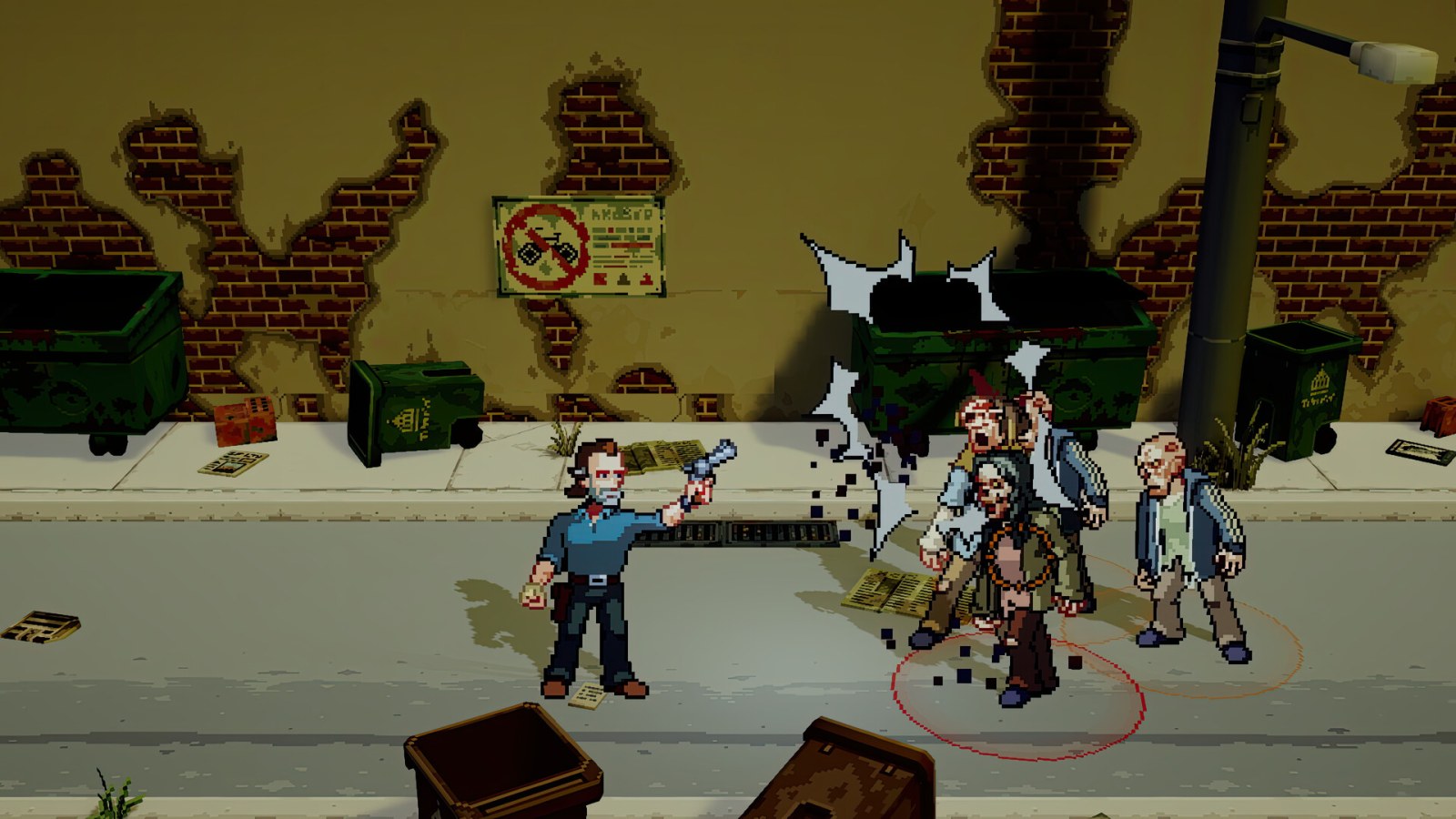 Rick Grimes fights walkers in The Walking Dead: Streets of Survival