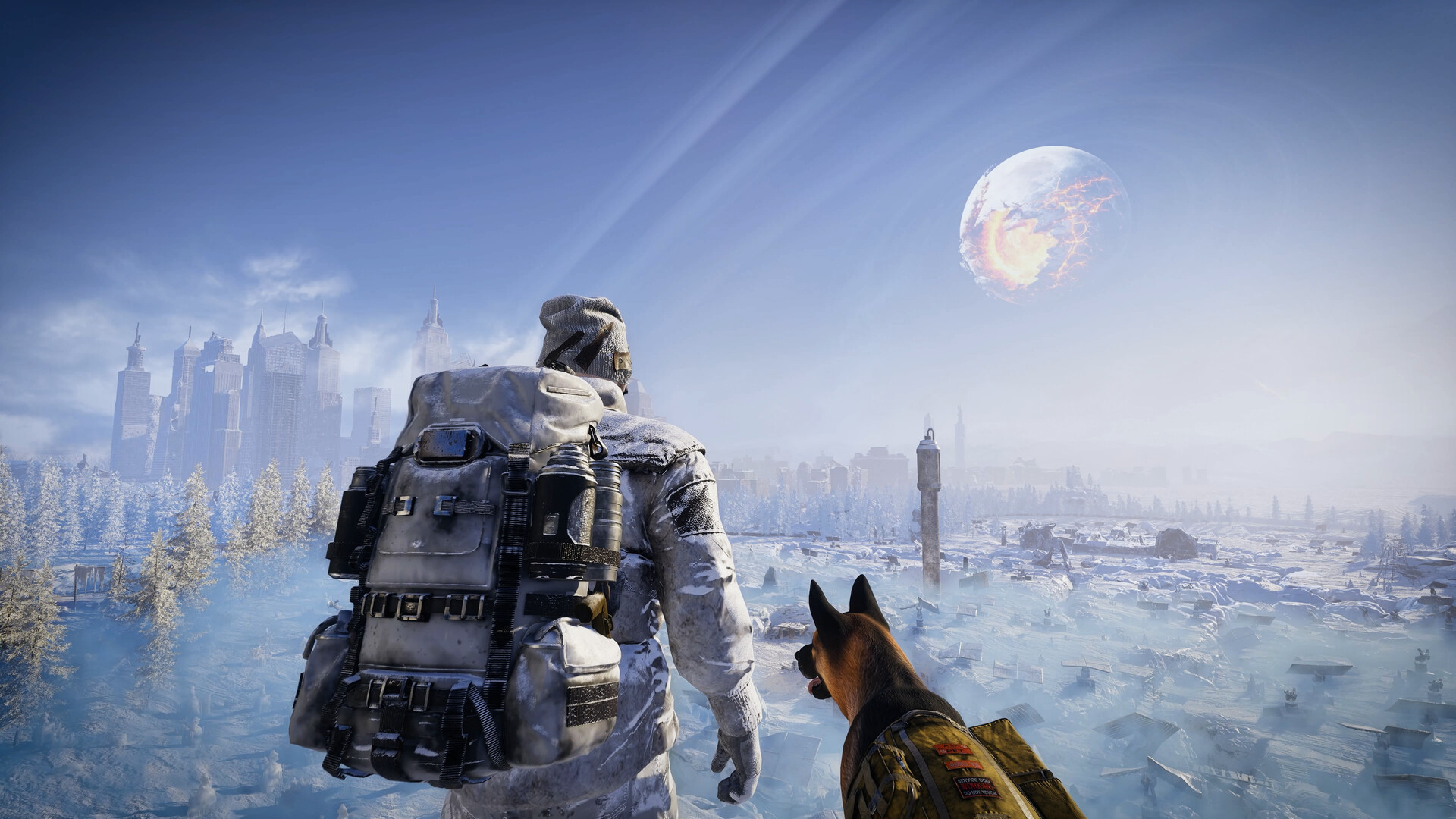 Permafrost gameplay in a frozen post-apocalyptic landscape