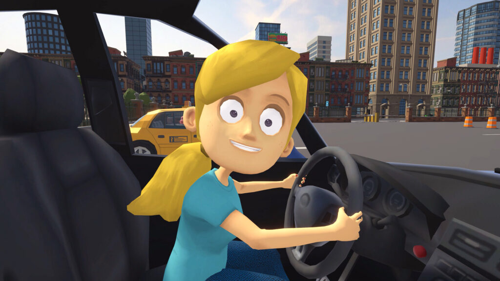 Teach My Little Sister How To Drive gameplay from the passenger seat