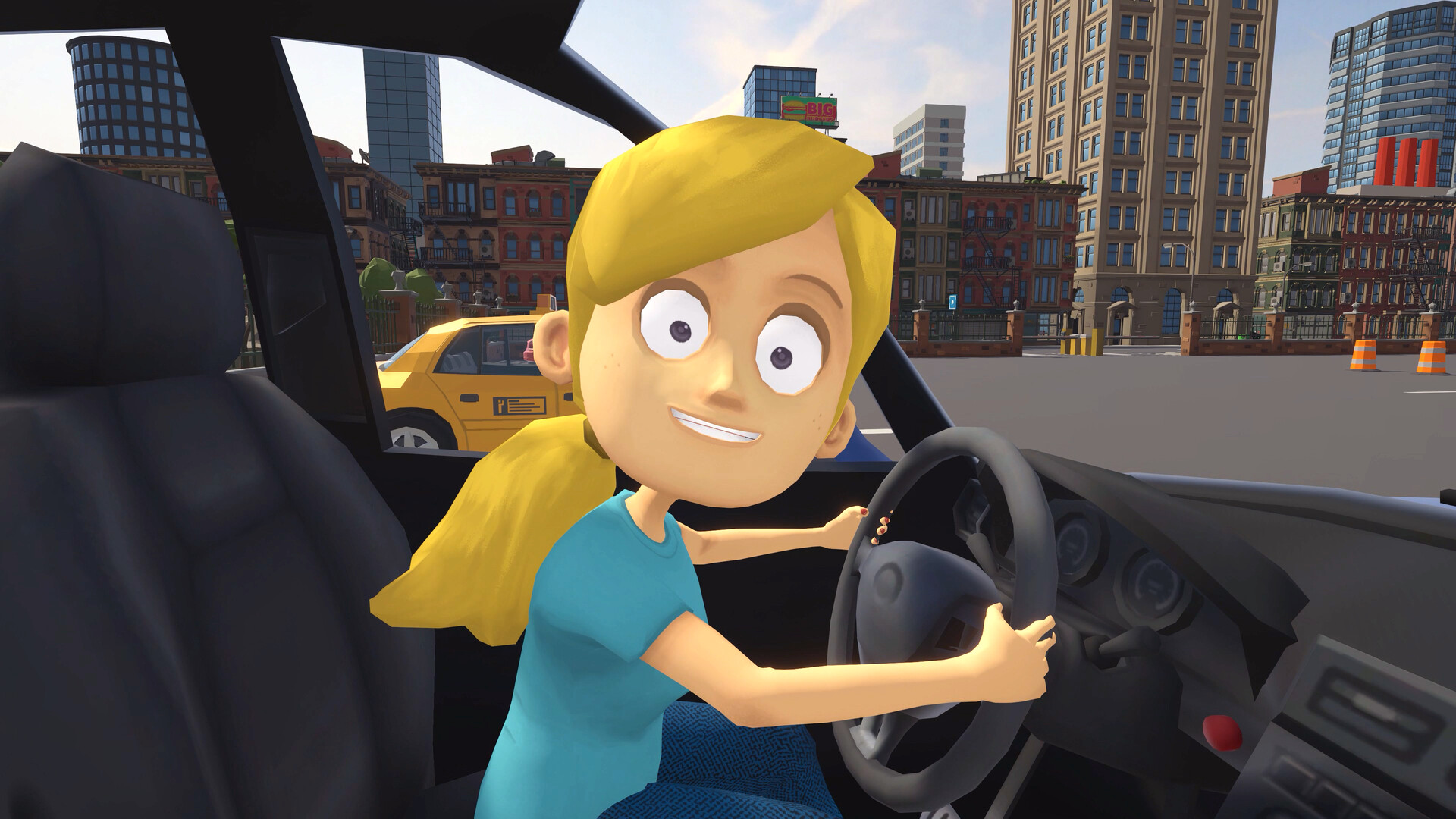 Teach My Little Sister How To Drive gameplay from the passenger seat