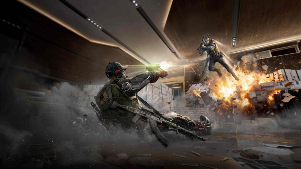 Two Delta Force operators face each other in the new 1v1 duel mode