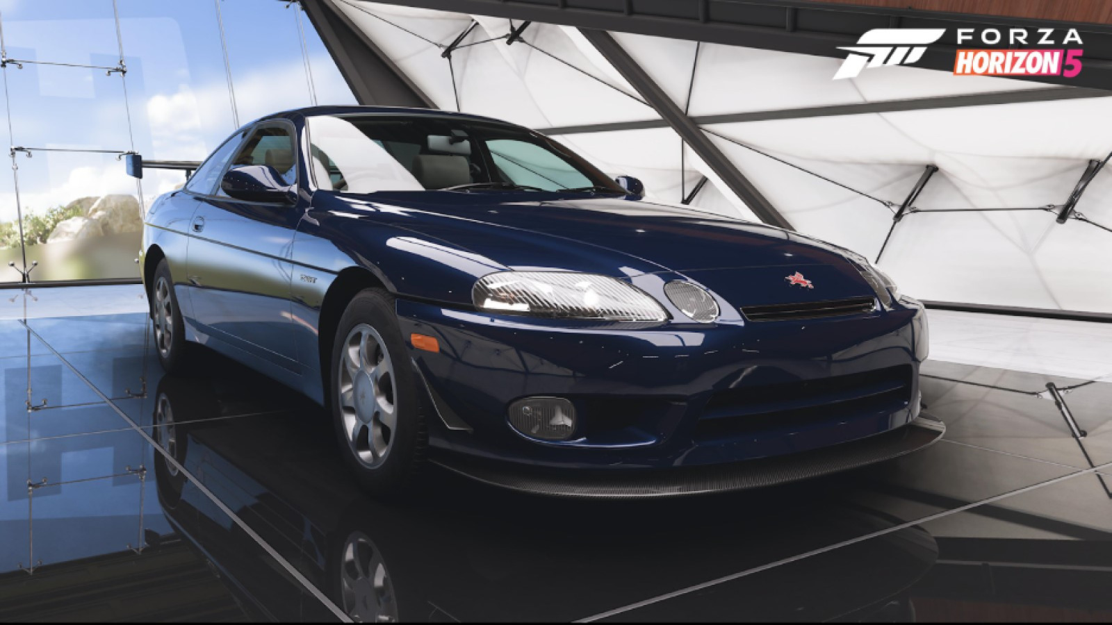 A 1997 Toyota Soarer driving in Forza Horizon 5