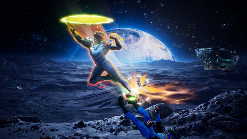 Angstrom Levy uses a portal during an Invincible VS match