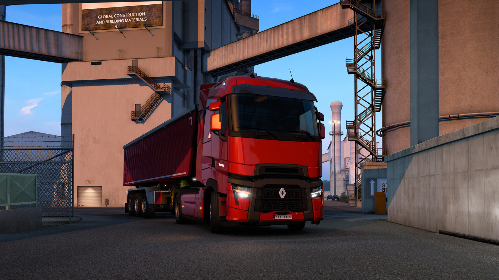 Official Euro Truck Simulator 2 gameplay screenshot showing a truck on a highway
