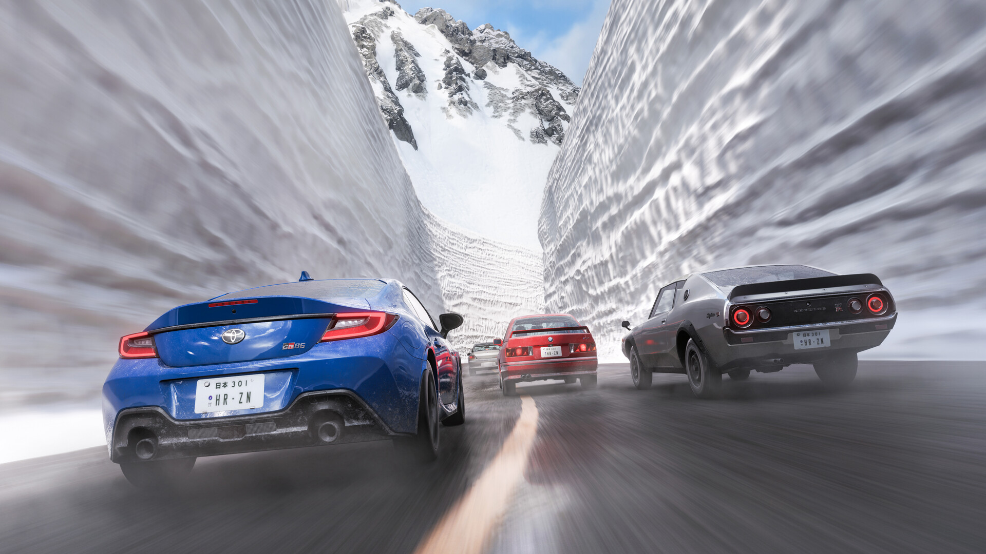 A sports car driving through Japan in Forza Horizon 6