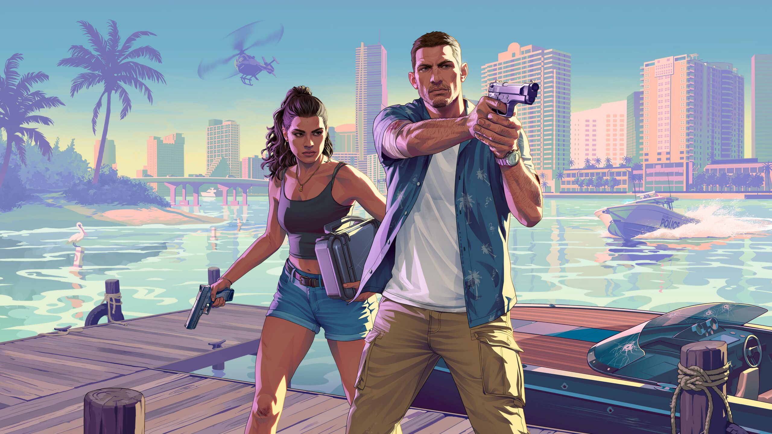 Jason and Lucia in an official Grand Theft Auto 6 Trailer 2 frame