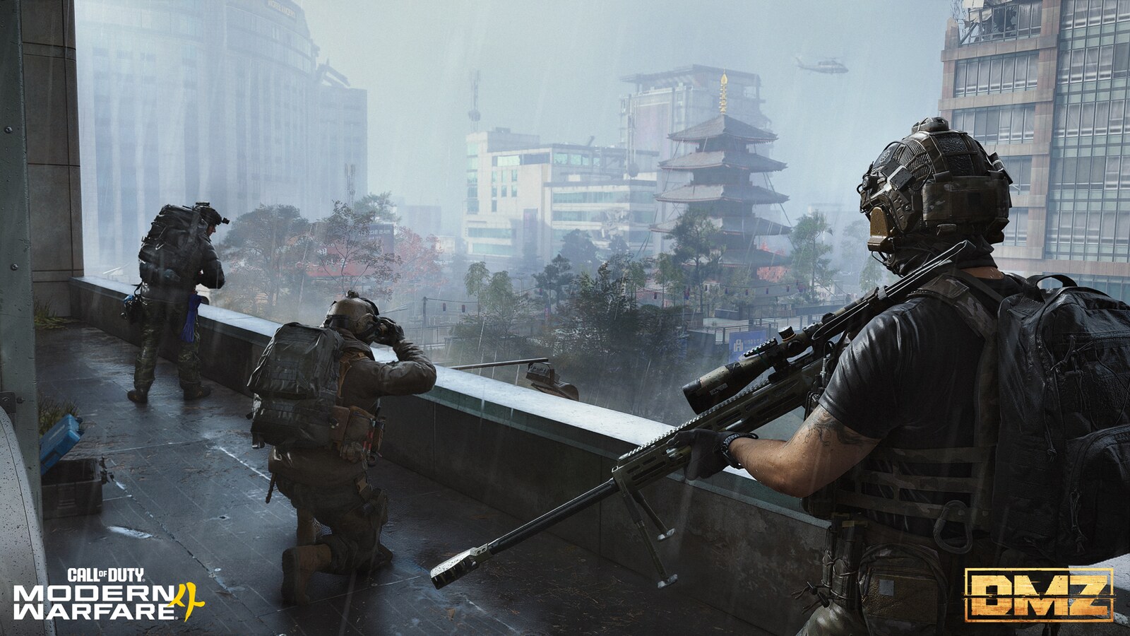 Modern Warfare 4 operator at the Forward Operating Base in DMZ