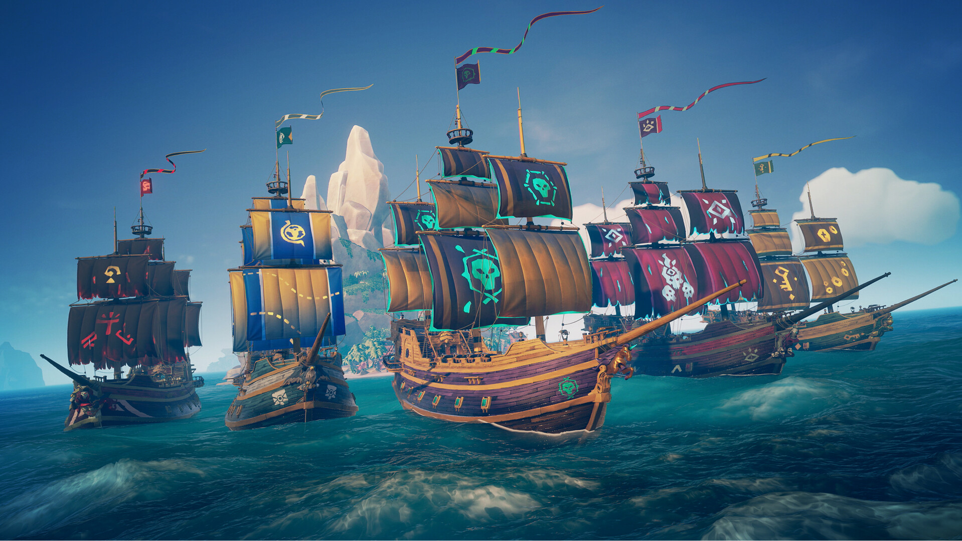 Sea of Thieves 2026 Edition gameplay screenshot showing a pirate ship at sea