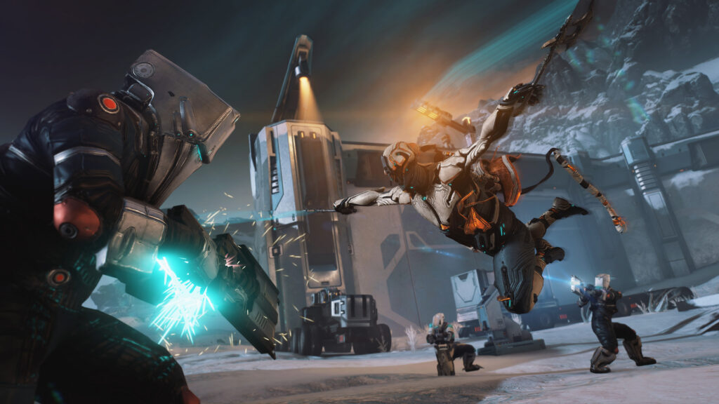 Official Warframe gameplay screenshot from the Steam store page